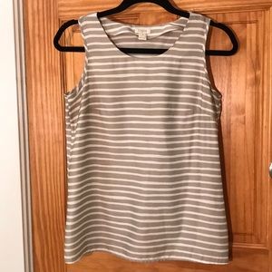 J.Crew Striped Open Back Sleeveless Top
